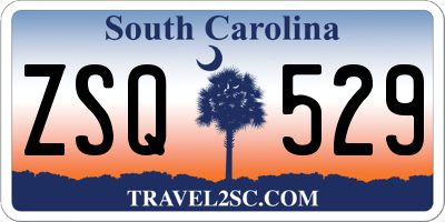 SC license plate ZSQ529