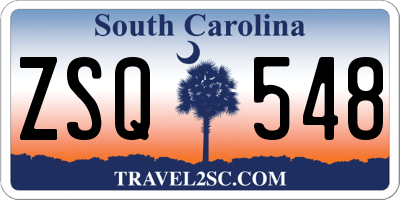 SC license plate ZSQ548