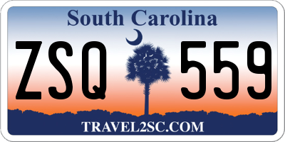 SC license plate ZSQ559