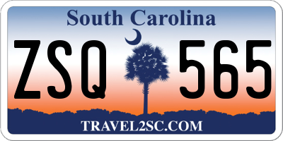 SC license plate ZSQ565