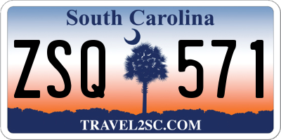 SC license plate ZSQ571