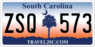 SC license plate ZSQ573