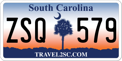 SC license plate ZSQ579