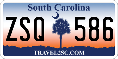 SC license plate ZSQ586