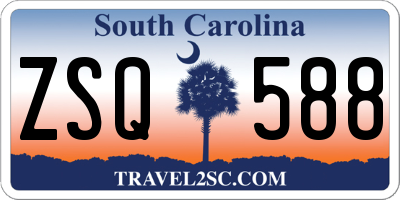 SC license plate ZSQ588