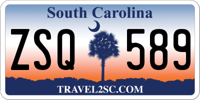 SC license plate ZSQ589