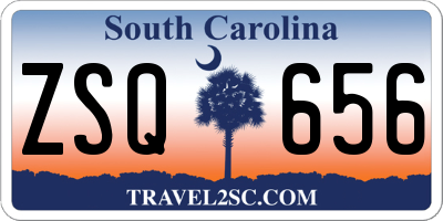 SC license plate ZSQ656