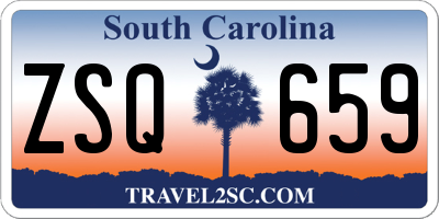 SC license plate ZSQ659