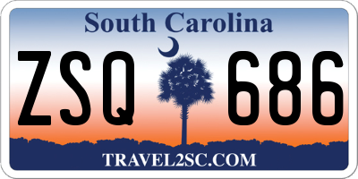 SC license plate ZSQ686
