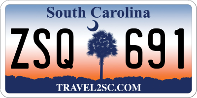 SC license plate ZSQ691
