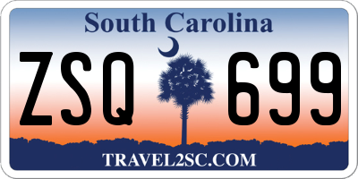 SC license plate ZSQ699
