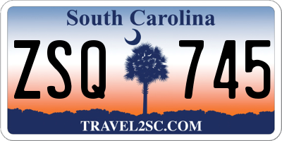 SC license plate ZSQ745