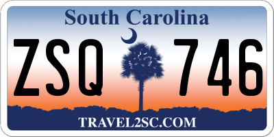 SC license plate ZSQ746
