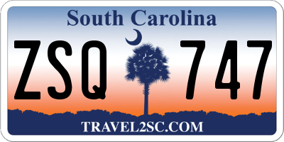 SC license plate ZSQ747