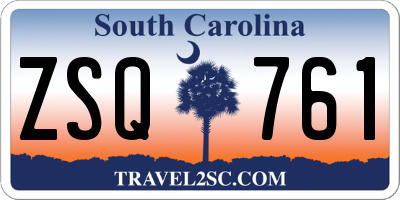 SC license plate ZSQ761