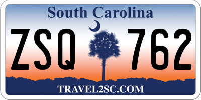 SC license plate ZSQ762