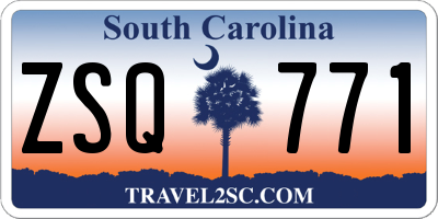 SC license plate ZSQ771