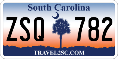 SC license plate ZSQ782