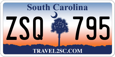 SC license plate ZSQ795