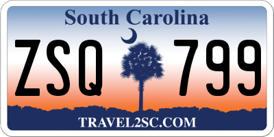 SC license plate ZSQ799
