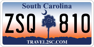 SC license plate ZSQ810