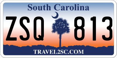 SC license plate ZSQ813