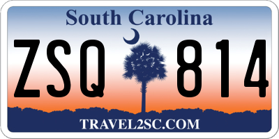 SC license plate ZSQ814