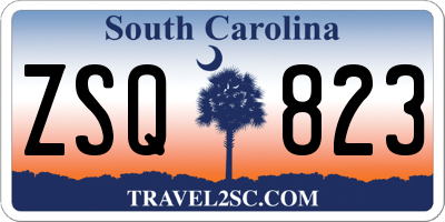SC license plate ZSQ823