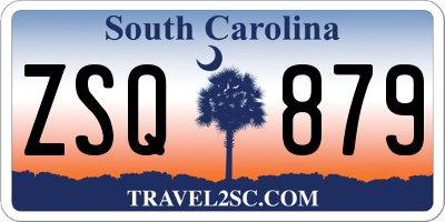 SC license plate ZSQ879