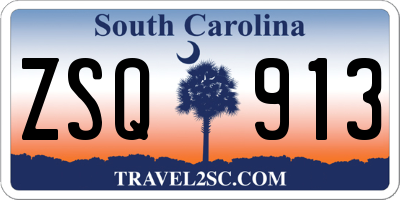 SC license plate ZSQ913