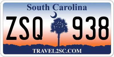 SC license plate ZSQ938
