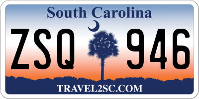SC license plate ZSQ946