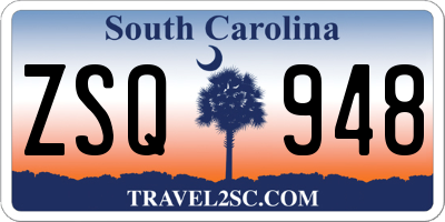 SC license plate ZSQ948