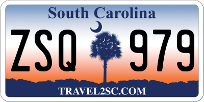 SC license plate ZSQ979