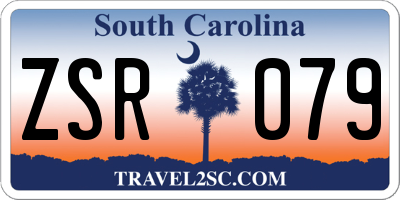 SC license plate ZSR079