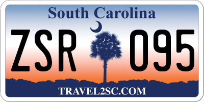 SC license plate ZSR095