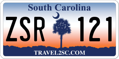 SC license plate ZSR121
