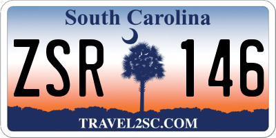 SC license plate ZSR146