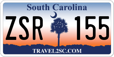 SC license plate ZSR155