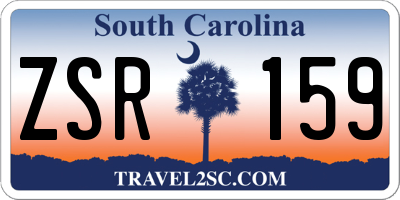 SC license plate ZSR159