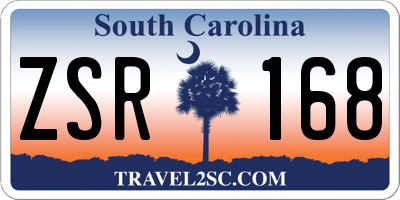 SC license plate ZSR168