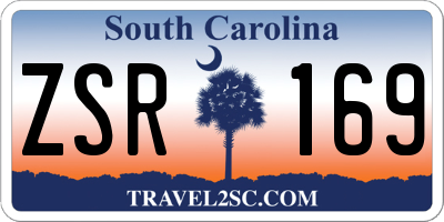 SC license plate ZSR169