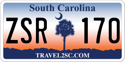 SC license plate ZSR170