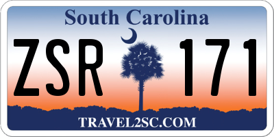 SC license plate ZSR171