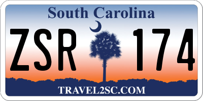 SC license plate ZSR174