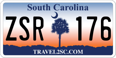 SC license plate ZSR176