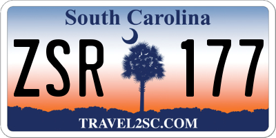 SC license plate ZSR177