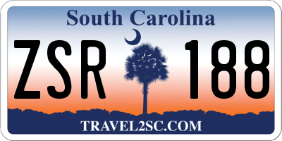 SC license plate ZSR188