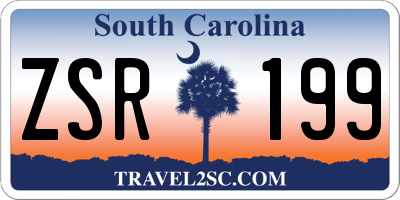 SC license plate ZSR199