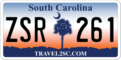 SC license plate ZSR261